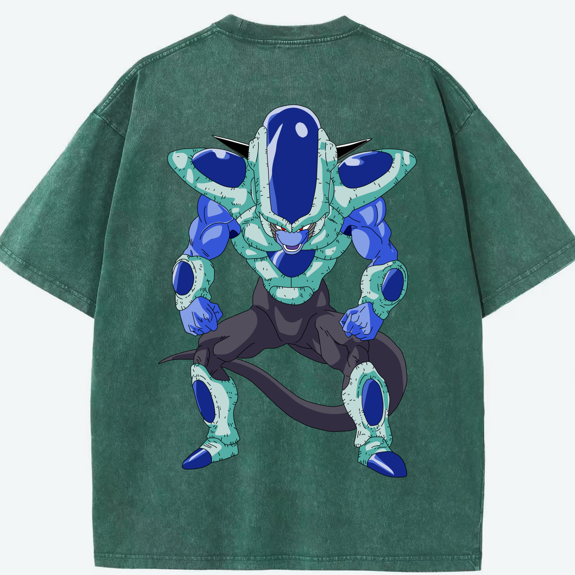 （画像用） ドラゴンボール フリーザ DRAGON BALL Frieza 綿100% ヴィンテージ風 半袖Tシャツ（背面プリント）